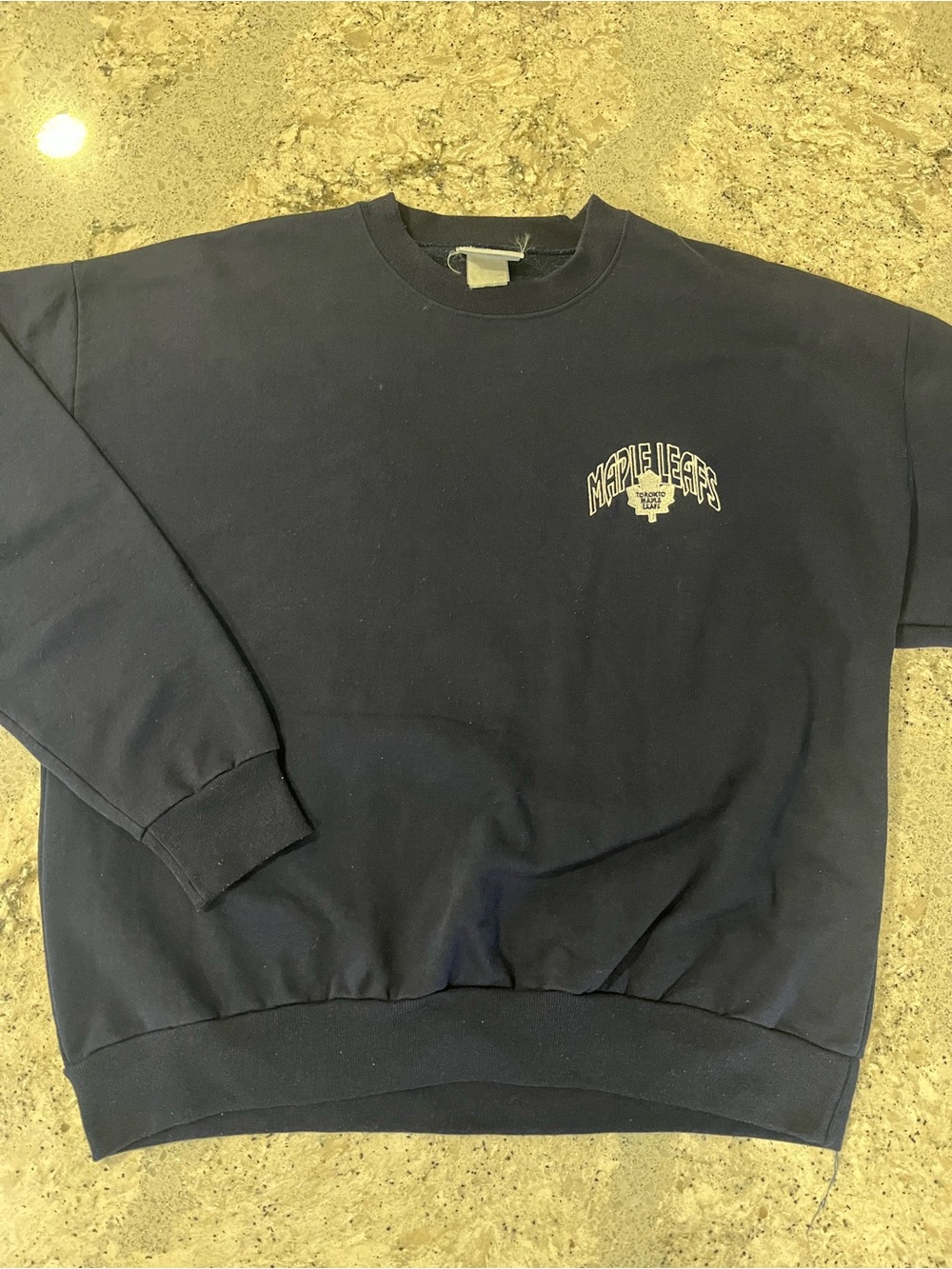 Vintage 90s Navy Blue Toronto Maple Leafs Crewneck